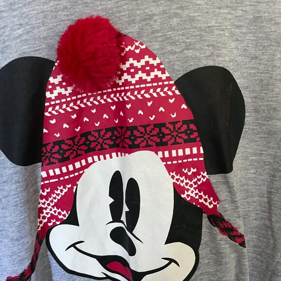 NEW LIVE LOVE DISNEY Juniors 2 Pc Fleece Mickey Mouse FairIsle Pajamas M NWT - Picture 2 of 9